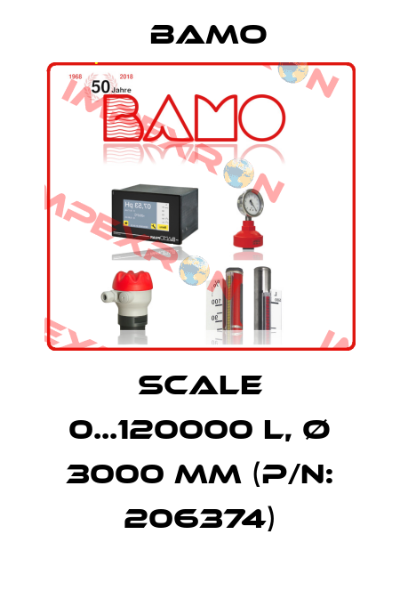 Scale 0...120000 L, Ø 3000 mm (P/N: 206374) Bamo