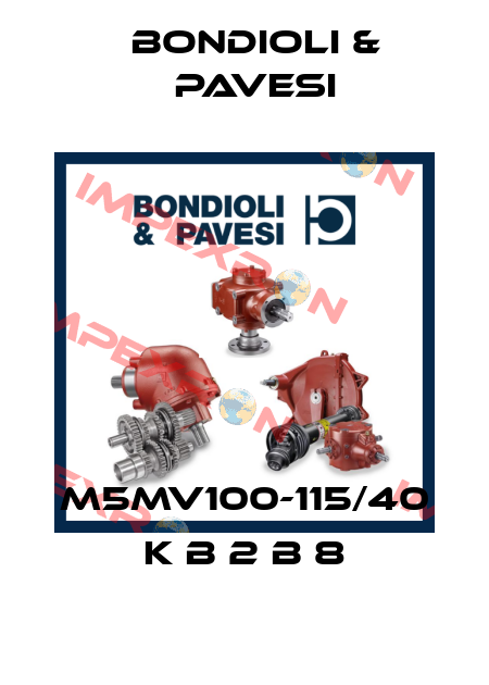 M5MV100-115/40 K B 2 B 8 Bondioli & Pavesi