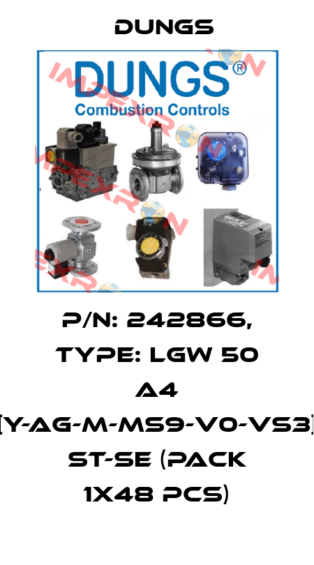 P/N: 242866, Type: LGW 50 A4 [Y-Ag-M-MS9-V0-VS3] st-se (pack 1x48 pcs) Dungs