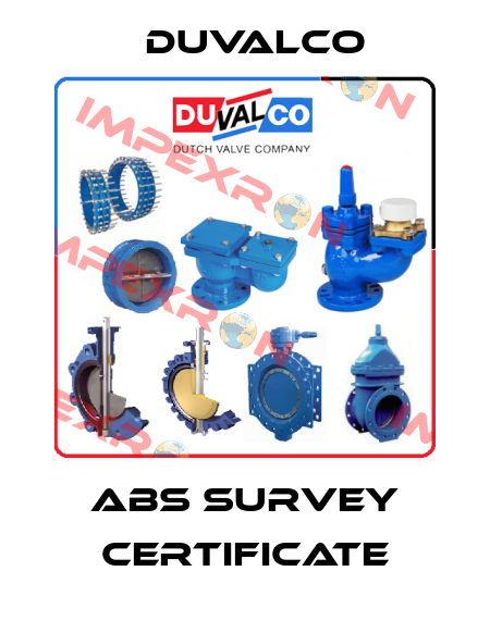 ABS Survey Certificate Duvalco