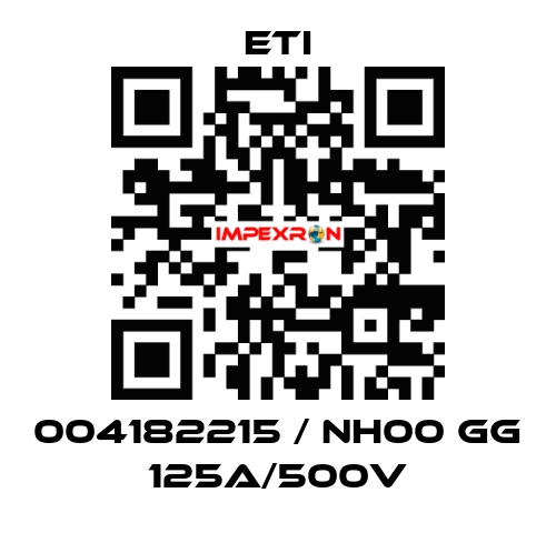 004182215 / NH00 gG 125A/500V Eti