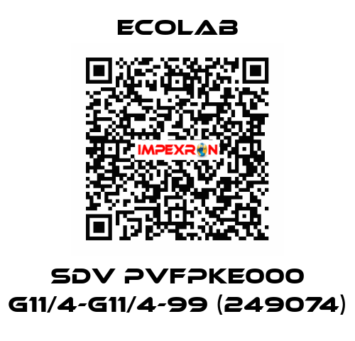 SDV PVFPKE000 G11/4-G11/4-99 (249074) Ecolab