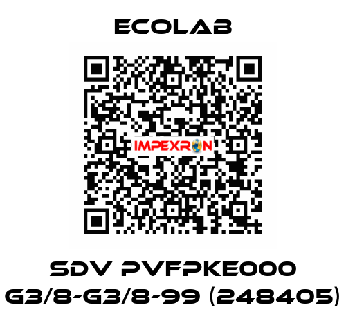 SDV PVFPKE000 G3/8-G3/8-99 (248405) Ecolab
