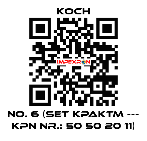 No. 6 (Set KPAKTM --- KPN Nr.: 50 50 20 11) KOCH