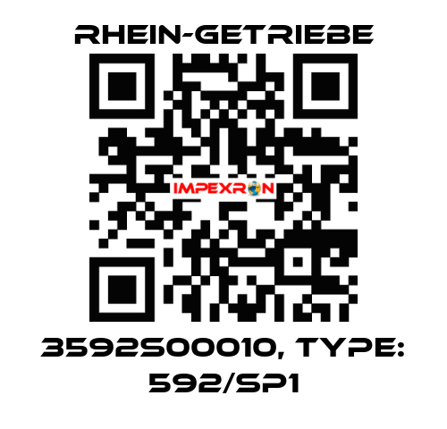 3592S00010, Type: 592/Sp1 Rhein-Getriebe