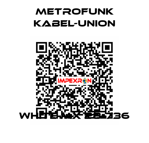 white MX 28-736 METROFUNK KABEL-UNION