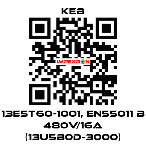 13E5T60-1001, EN55011 B 480V/16A (13U5B0D-3000) KEB