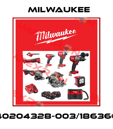 G140204328-003/186360-3 Milwaukee