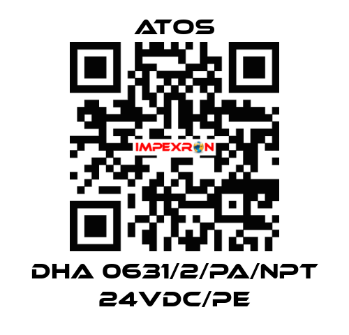 DHA 0631/2/PA/NPT 24VDC/PE Atos