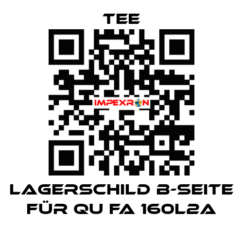 Lagerschild B-Seite für QU FA 160L2A TEE