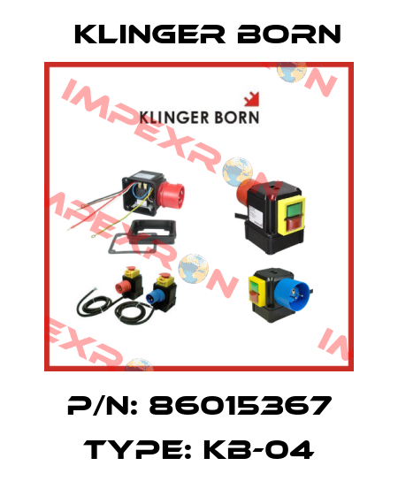P/N: 86015367 Type: KB-04 Klinger Born