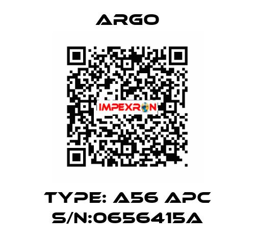 Type: A56 APC S/N:0656415A Argo