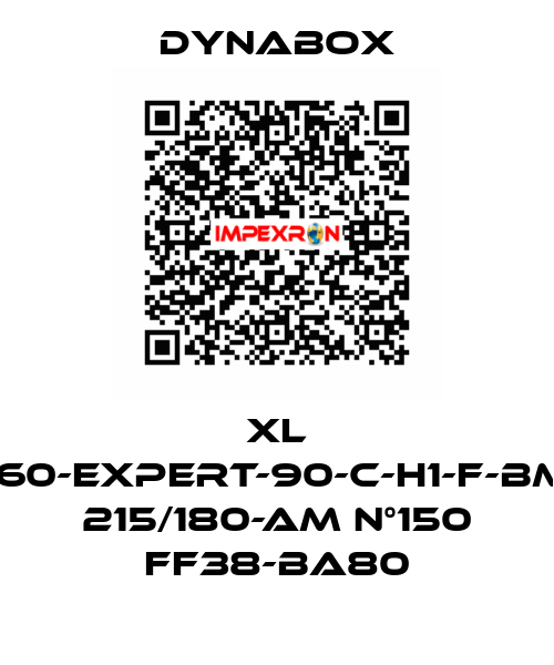 XL 160-EXPERT-90-C-H1-F-BM 215/180-AM N°150 FF38-BA80 Dynabox