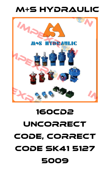 160CD2 uncorrect code, correct code SK41 5127 5009 M+S HYDRAULIC