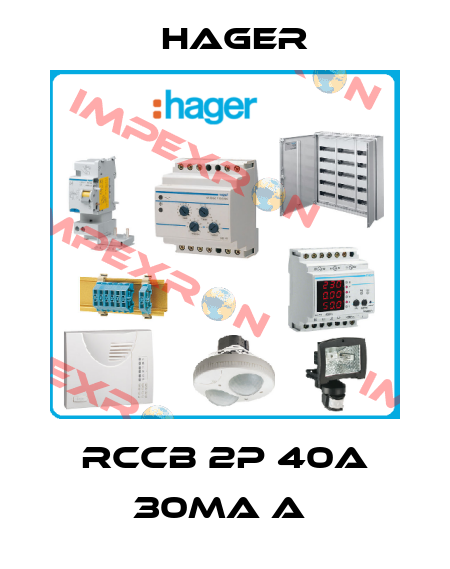 RCCB 2P 40A 30MA A  Hager