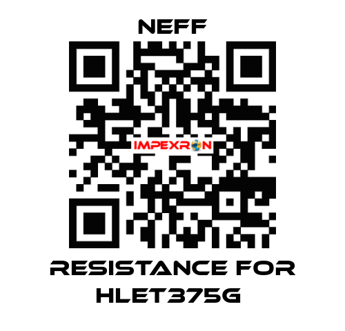 RESISTANCE FOR HLET375G  Neff