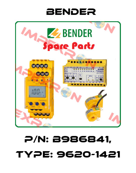 p/n: B986841, Type: 9620-1421 Bender