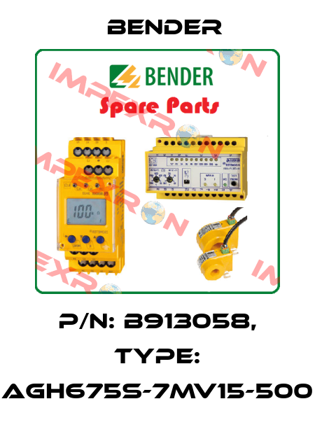 p/n: B913058, Type: AGH675S-7MV15-500 Bender