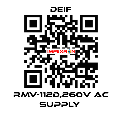 RMV-112D,260V AC SUPPLY  Deif