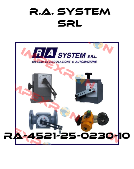 RA-4521-25-0230-10 R.A. System Srl