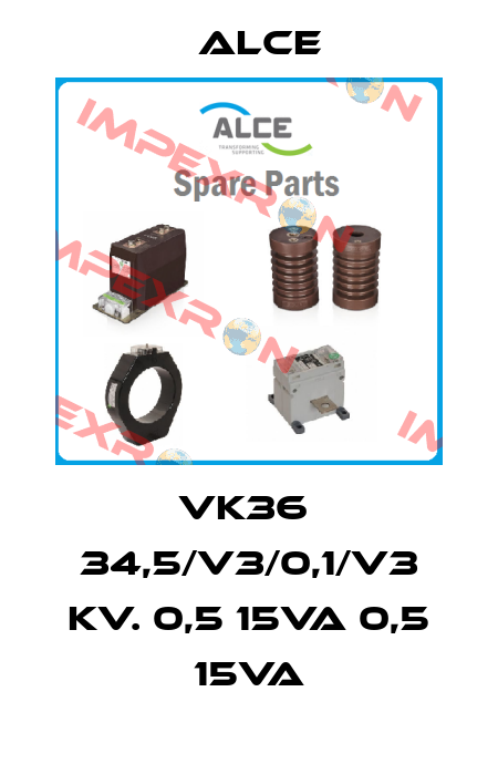 VK36  34,5/V3/0,1/V3 KV. 0,5 15VA 0,5 15VA Alce