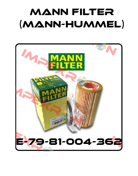 E-79-81-004-362 Mann Filter (Mann-Hummel)