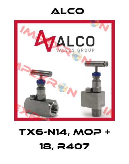 TX6-N14, MOP + 18, R407 Alco