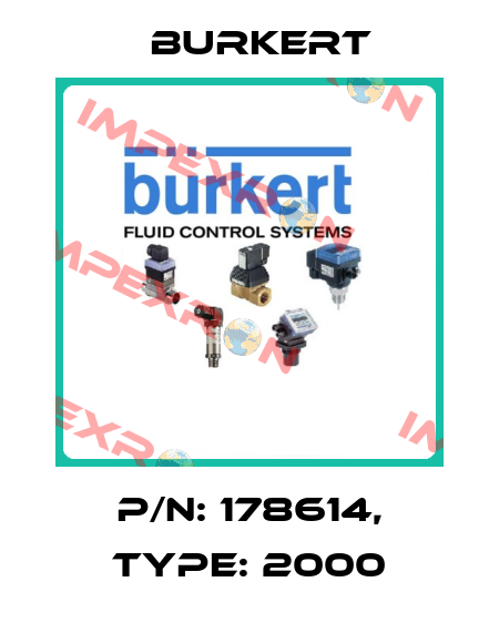 P/N: 178614, Type: 2000 Burkert