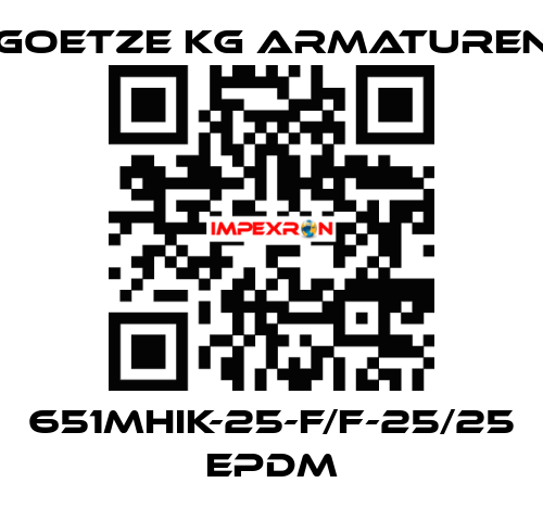 651mHIK-25-f/f-25/25 EPDM Goetze KG Armaturen