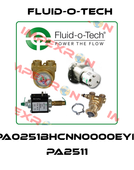 PA0251BHCNN0000EYN PA2511 Fluid-O-Tech