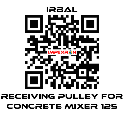 receiving pulley for Concrete mixer 125 irbal