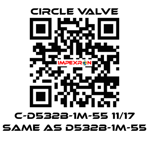C-D532B-1M-55 11/17 same as D532B-1M-55 Circle Valve
