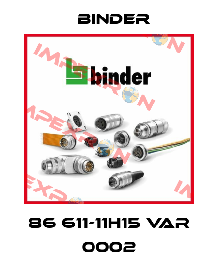 86 611-11H15 VAR 0002 Binder