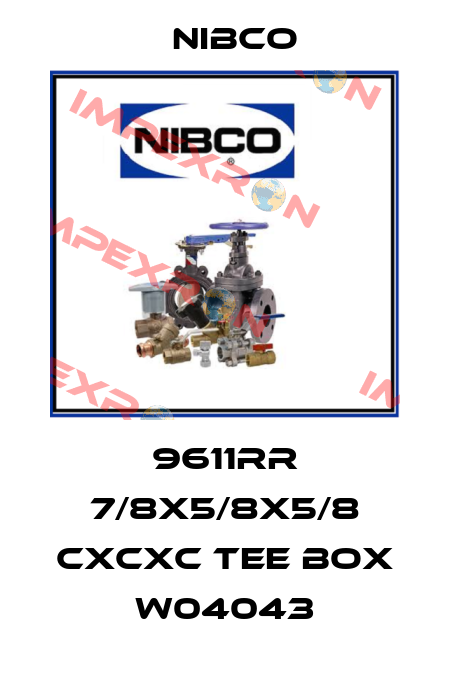 9611RR 7/8X5/8X5/8 CXCXC TEE BOX W04043 Nibco