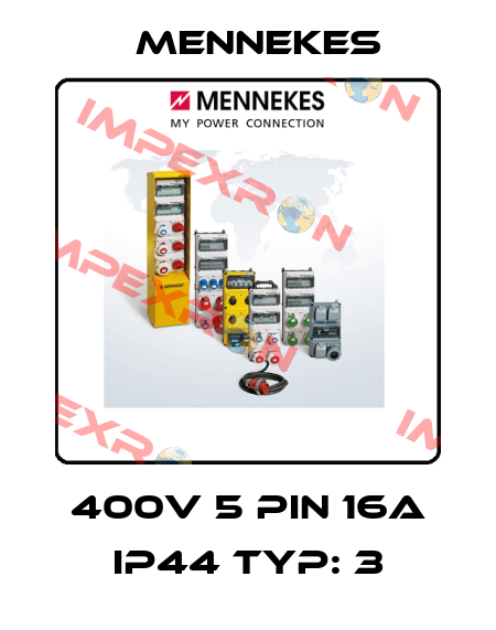 400v 5 pin 16a IP44 TYP: 3 Mennekes