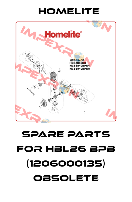 spare parts for HBL26 BPB (1206000135) obsolete Homelite