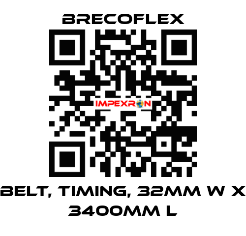 BELT, TIMING, 32MM W X 3400MM L Brecoflex