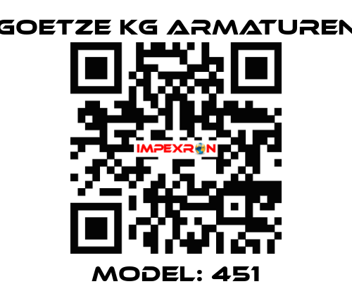 Model: 451 Goetze KG Armaturen