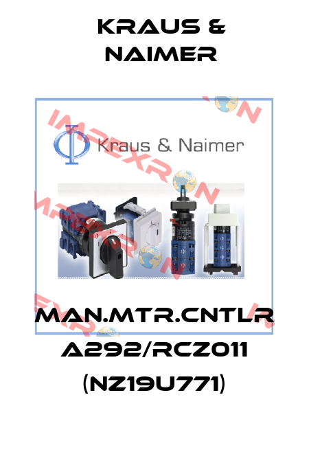 MAN.MTR.CNTLR A292/RCZ011 (NZ19U771) Kraus & Naimer