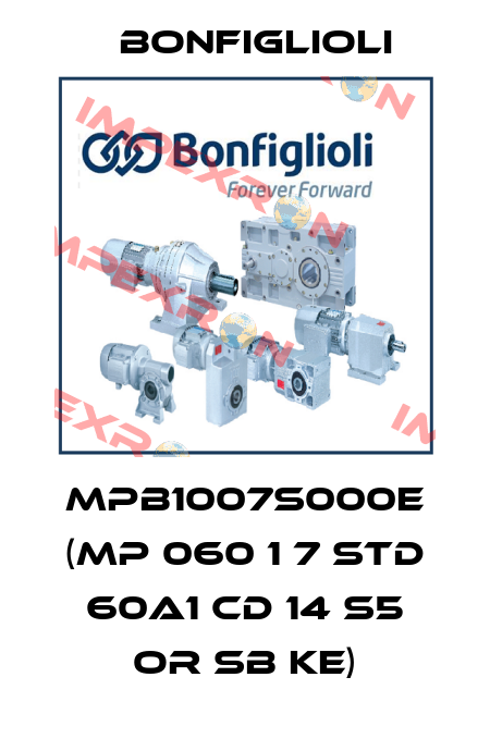 MPB1007S000E (MP 060 1 7 STD 60A1 CD 14 S5 OR SB KE) Bonfiglioli