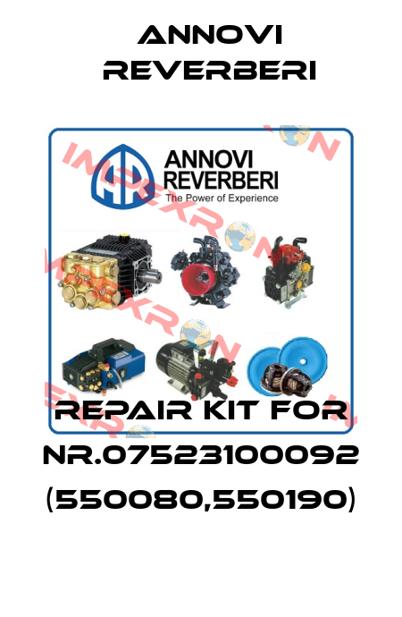 repair kit for NR.07523100092 (550080,550190) Annovi Reverberi
