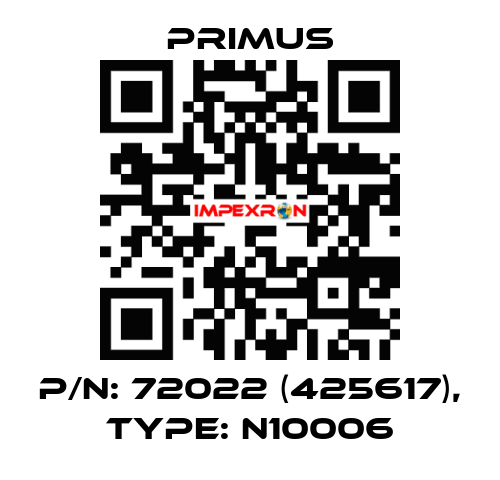 p/n: 72022 (425617), type: N10006 Primus