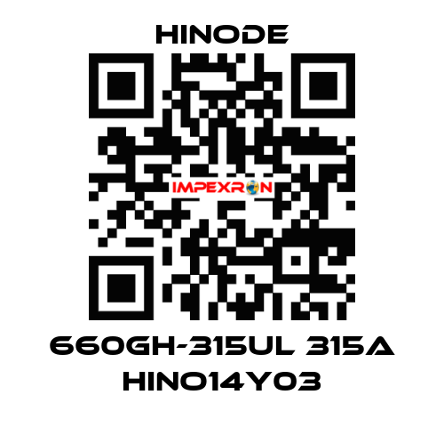 660GH-315UL 315A HINO14Y03 HINODE