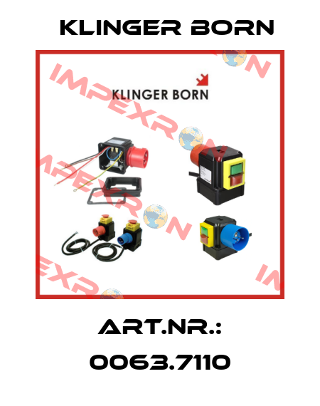 Art.Nr.: 0063.7110 Klinger Born