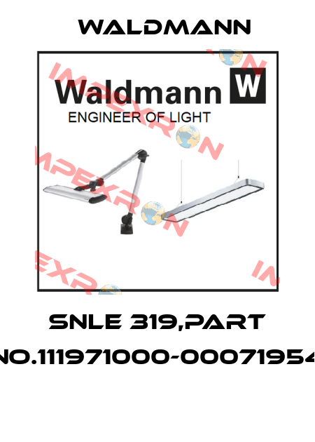 SNLE 319,PART NO.111971000-00071954  Waldmann