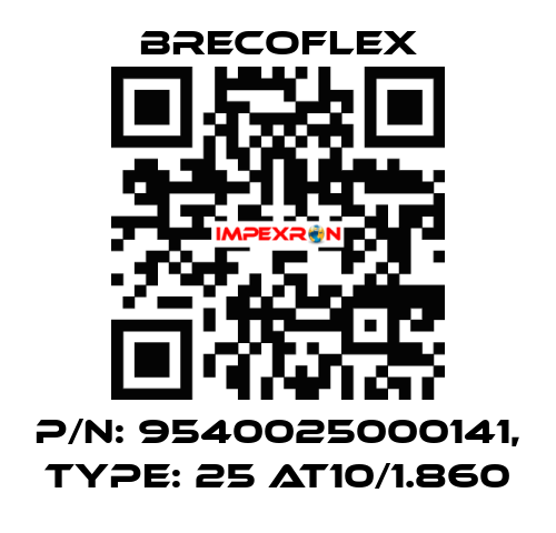 P/N: 9540025000141, Type: 25 AT10/1.860 Brecoflex