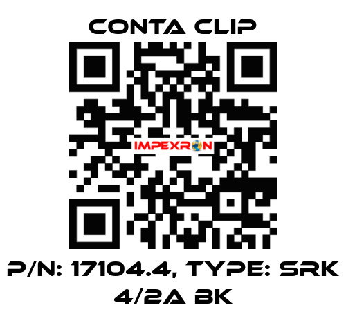 P/N: 17104.4, Type: SRK 4/2A BK Conta Clip