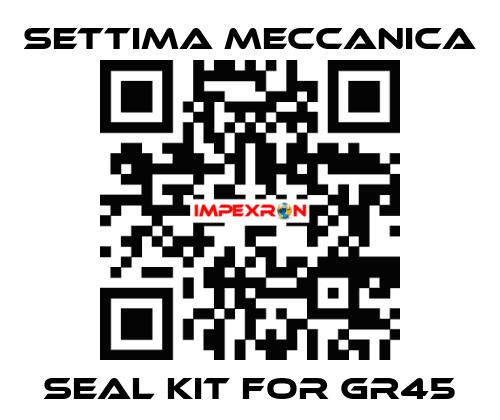 Seal kit for GR45 Settima Meccanica
