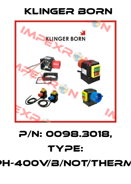P/N: 0098.3018, Type: K3000/3Ph-400V/B/Not/Therm/Uc400V Klinger Born