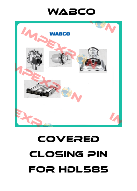 Covered closing pin for HDL585 Wabco